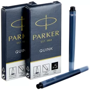 Parker 1950206 Fountain Pen Refill Black 10 Pieces