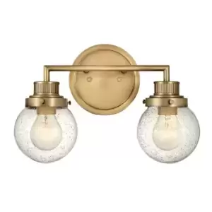 Hinkley Poppy Bathroom Wall Lamp Heritage Brass IP44
