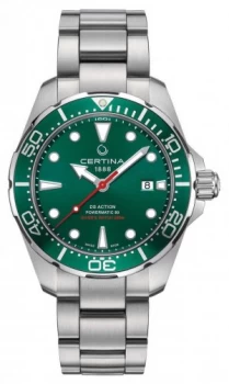 Certina Ds Action Powermatic Green Dial/bezel Stainless Watch