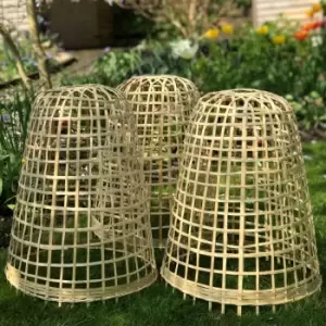 Garden Skill Gardenskill Bamboo Bell Cloche And Garden Plant Protection Cover Medium - Pack Of 3