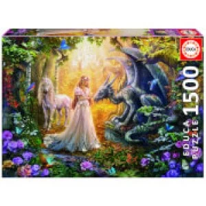 Dragon, Princess & Unicorn Jigsaw Puzzle (1500 Pieces)