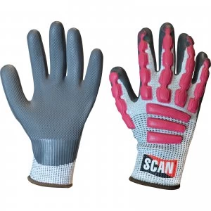 Scan Anti Impact Latex Cut 5 Gloves XL
