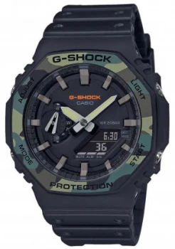Casio G-Shock Layered Bezel Black Rubber Strap Carbon Watch