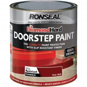 Ronseal Diamond Hard Door Step Paint Tile Red 250ml