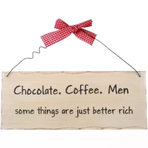 Chocolate, Coffee, Men Hanging Sign