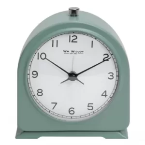 WILLIAM WIDDOP Matt Sage Green Metal Beep Alarm Clock