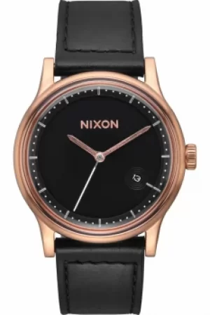Mens Nixon The Station Leather Watch A1161-1098