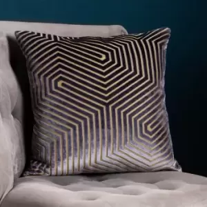 Evoke Velvet Cushion Charcoal
