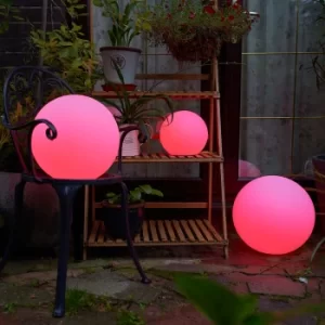 Set of Three Toka Rechargeable Colour Changing Outdoor Ball Lights