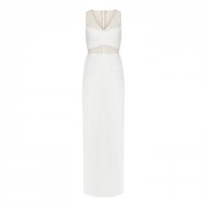 Adrianna Papell Illusion Crepe Gown - Ivory