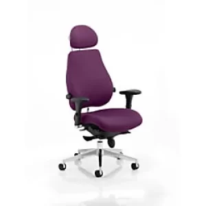 Dynamic Synchro Tilt Posture Chair Multi-Functional Arms Chiro Plus Ultimate Tansy purple Seat With Adjustable Headrest High Back