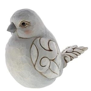 Charming Chirper Grey Bird Figurine
