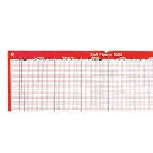 Office 2020 Staff Planner Mounted Landscape with Planner Kit 915x610mm