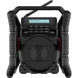 PerfectPro UBOX500R Workplace radio DAB+, FM Bluetooth, AUX, USB, FM Battery charger, shockproof Black