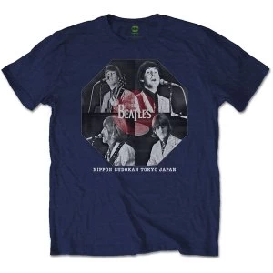 The Beatles - Budokan Octagon Mens X-Large T-Shirt - Navy Blue