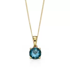 JG Signature 9ct Gold London Blue Topaz Necklace
