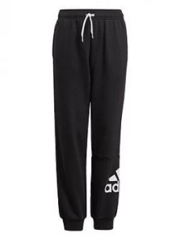 adidas Boys Junior B Bl FT Cuffed Pant - Black/White, Size 9-10 Years