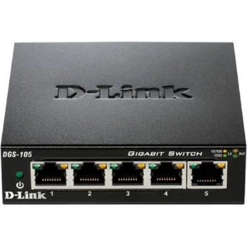 D-Link DGS-105 5 Ports Ethernet Switch - 2 Layer Supported - 3.10 W Po