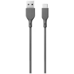 GP Batteries USB charging cable USB 2.0 USB-A plug, USB-C plug 1m Grey 160GPCC1N-C1