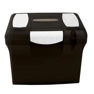 A4 File Box Plastic with Suspension Files and Index Tabs Black A4PLBKX