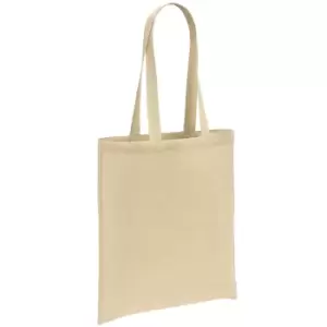 Brand Lab Cotton Long Handle Shopper Bag (One Size) (Natural)
