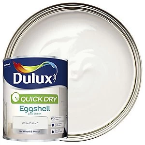 Dulux Quick Dry White Cotton Eggshell Low Sheen Paint 750ml