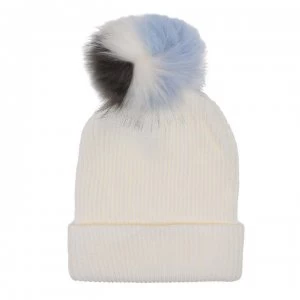 French Connection Connection Contrast Bobble Hat One Size - Classic Cream
