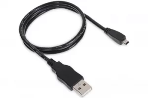PRAKTICA USB A 2.0 Male to 8 Pin Mini USB Male Cable Black 3m fits Z250 WP240