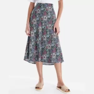 Barbour Willowherb Floral-Print Lyocell Midi Skirt - UK 12