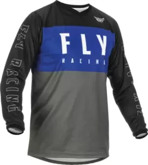 Fly Racing F-16 Motocross Jersey, black-grey-blue, Size S, black-grey-blue, Size S