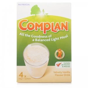 Complan Vanilla Flavour Nutrition Drink 4 x 55g Sachets
