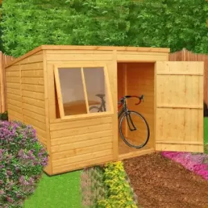 Shire - Pent Single Door Tongue and Groove Garden Shed Workshop Approx 8 x 6 Feet