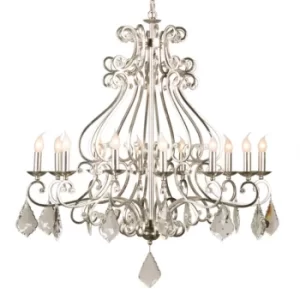 Barozzi Multi Arm Chandeliers Brushed Silver