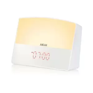 Akai SleepEase Alarm Clock Wake Up Light FM Radio White