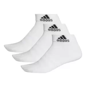 adidas 3 Pack Ankle Socks Womens - White