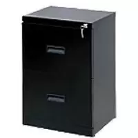 Realspace Filing Cabinet with 2 Lockable Drawers 460 x 400 x 671mm Black