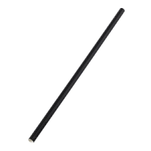 Black Paper Drinking Straw Biodegradable 197mm Pack of 250