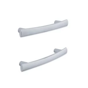 IT Kitchens Brushed Aluminium effect D shaped Cabinet handle Pack of 2