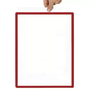 Frame with transparent film, format A4, pack of 10, self-adhesive, red