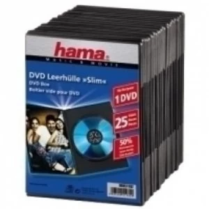 Hama DVD Slim Box 25, Black - 00051182