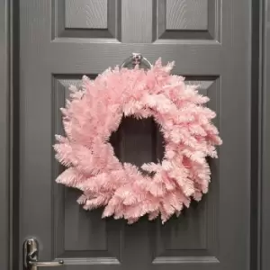 Premier Decorations Ltd - 50cm Premier Rosewood Christmas Door Wreath in Pink