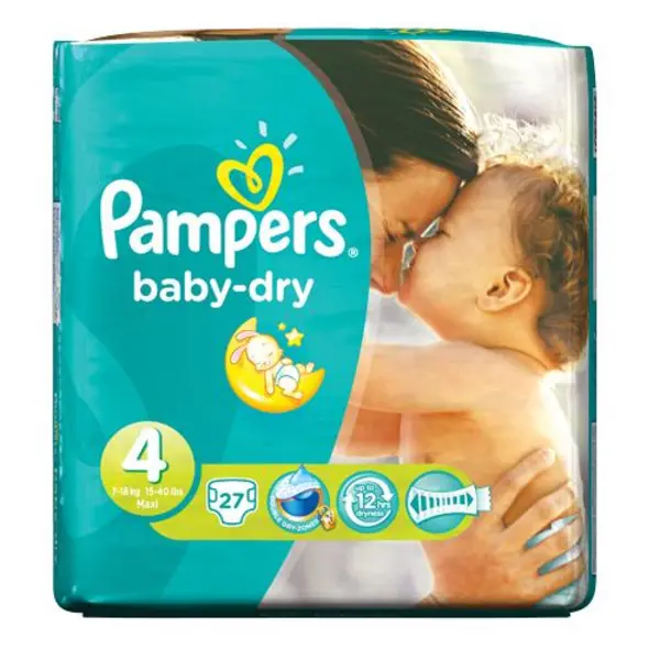 Pampers Baby Dry Size 4 Carry Pack 27 Nappies
