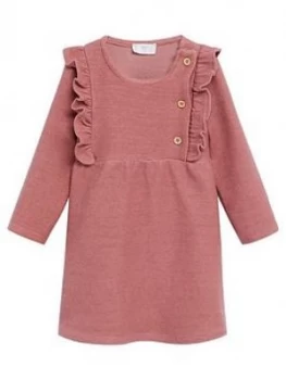 Mango Baby Girls Frill Detail Dress - Pink, Size 2-3 Years