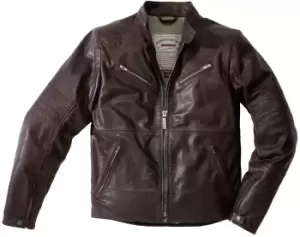 Spidi Garage Motorcycle Leather Jacket, brown, Size 52, brown, Size 52