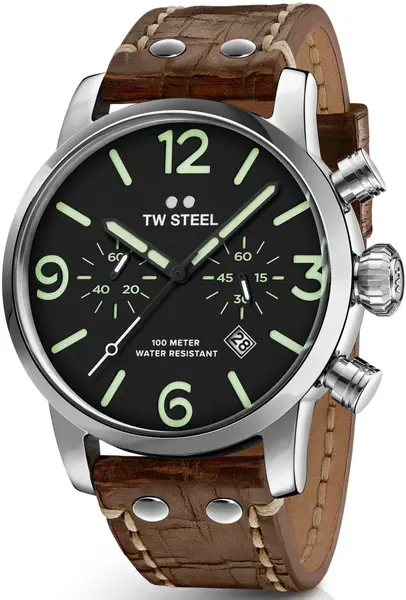 TW Steel Watch Maverick Chronograph 45mm - Black TW-400