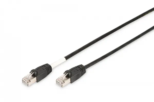 DIGITUS (DK-1644-100/BL-OD) CAT 6 S-FTP outdoor patch cord, Cu, PE AWG 27/7, length 10 m, Black sheath color