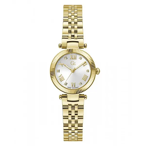 Gc Watches Ladies Flair Yellow Gold Watch Z02008L1MF