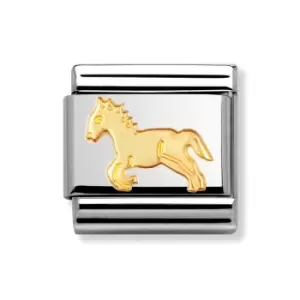 Nomination Classic Gold Horse Charm