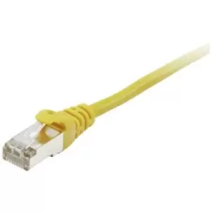 Equip 605563 RJ45 Network cable, patch cable CAT 6 S/FTP 0.25 m Yellow gold plated connectors
