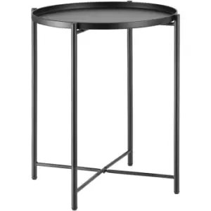Bedside table Chester - lamp table, side table, small side table - Black - black